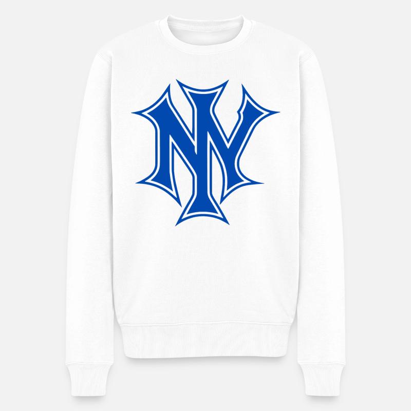 Logo NYC Style Vibrant Design - Pull Premium bio Homme - blanc