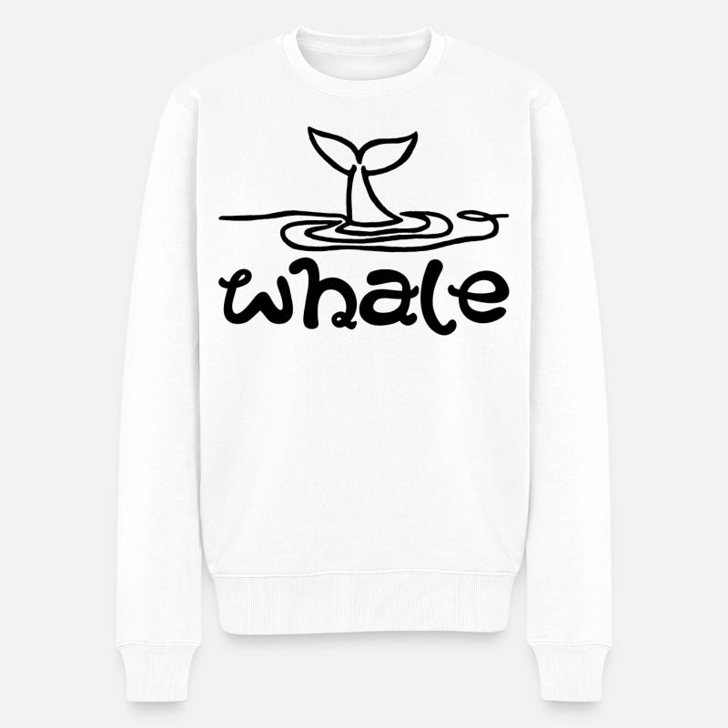 Le signe de la baleine - Pull Premium bio Homme - blanc