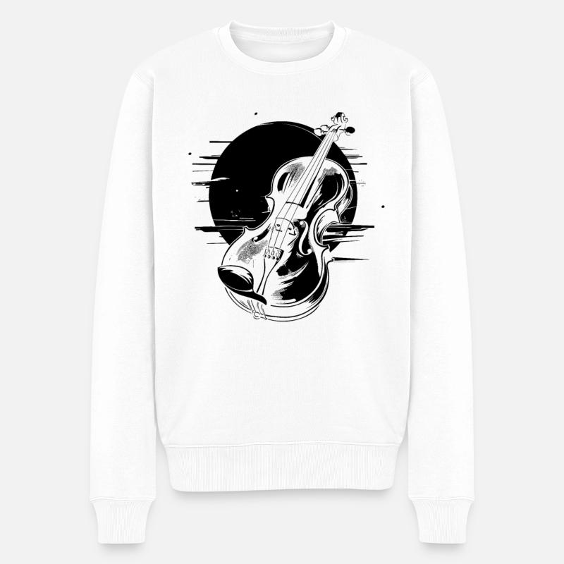 Dessin de violon - Pull Premium bio Homme - blanc