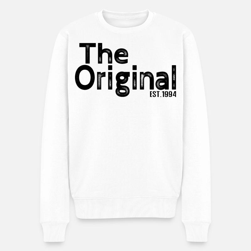 The Original Est. 1994– Lustiges Eltern Design - Männer Premium Bio Pullover - Weiß