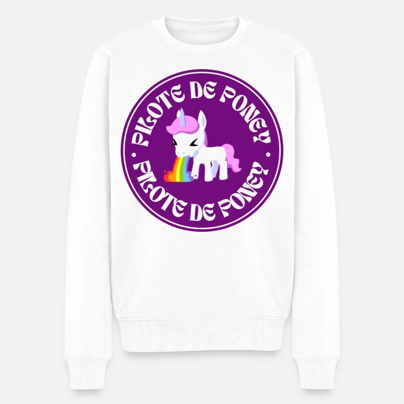 Pilote de poney - Pull Premium bio Homme - blanc