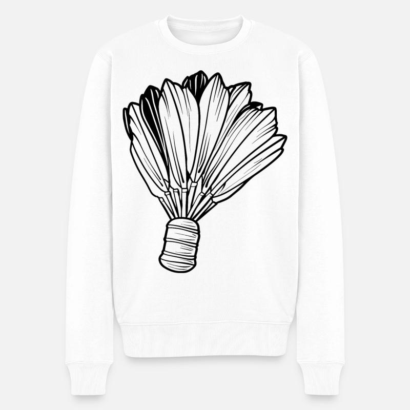 Federball Skizze - Männer Premium Bio Pullover - Weiß