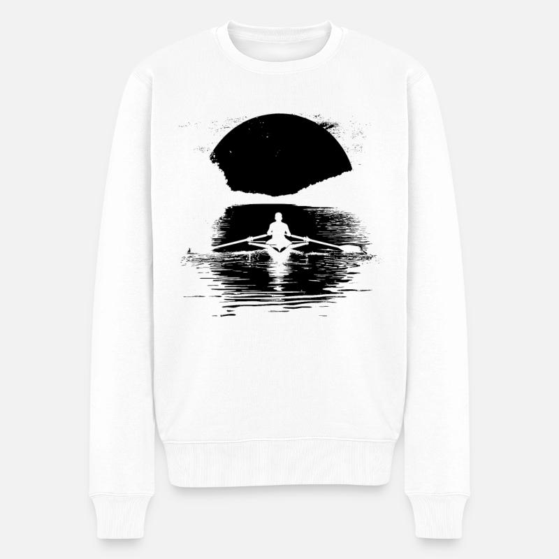 Rudern - Männer Premium Bio Pullover - Weiß