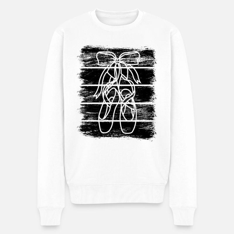 Ballettschuhe - Männer Premium Bio Pullover - Weiß