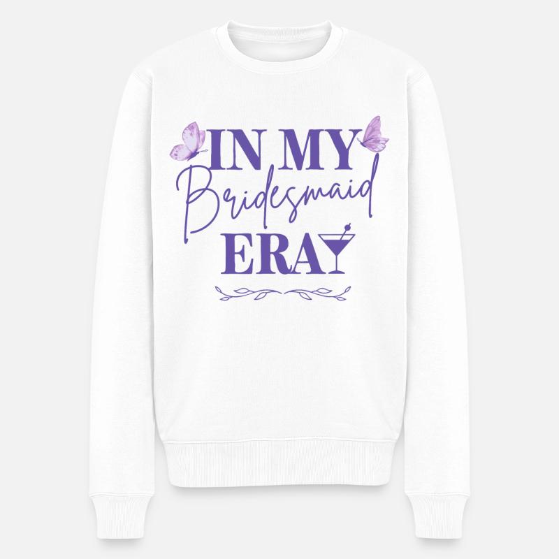 Bridesmaid Era: Stylische Party-T-Shirts - Männer Premium Bio Pullover - Weiß