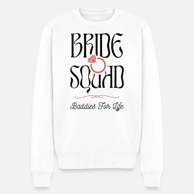 Bride Squad - Junggesellinnenabschied - Männer Premium Bio Pullover - Weiß
