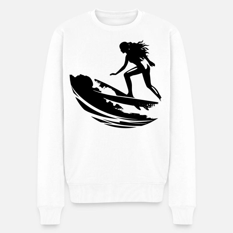 Surfeuse - Pull Premium bio Homme - blanc