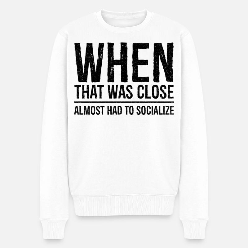 quand c'était proche - Pull Premium bio Homme - blanc