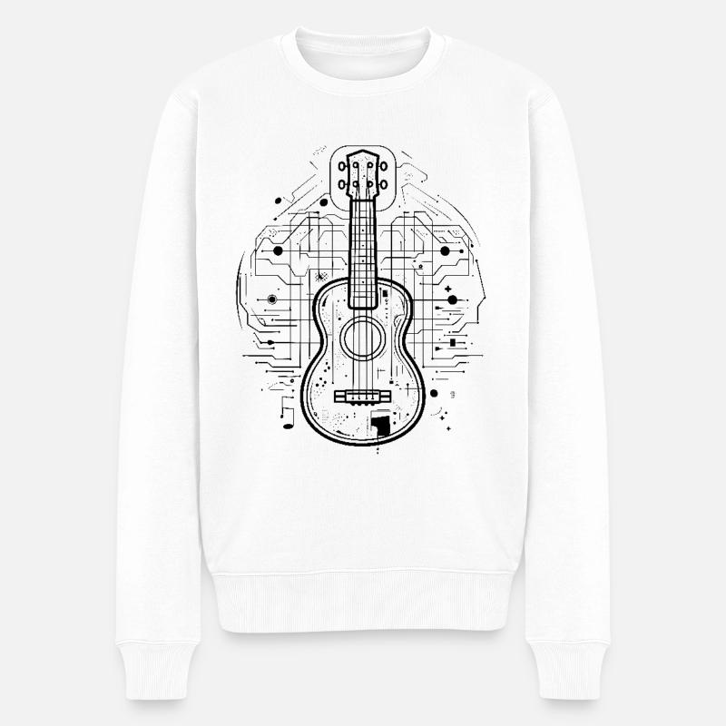 Ukulélé - Pull Premium bio Homme - blanc