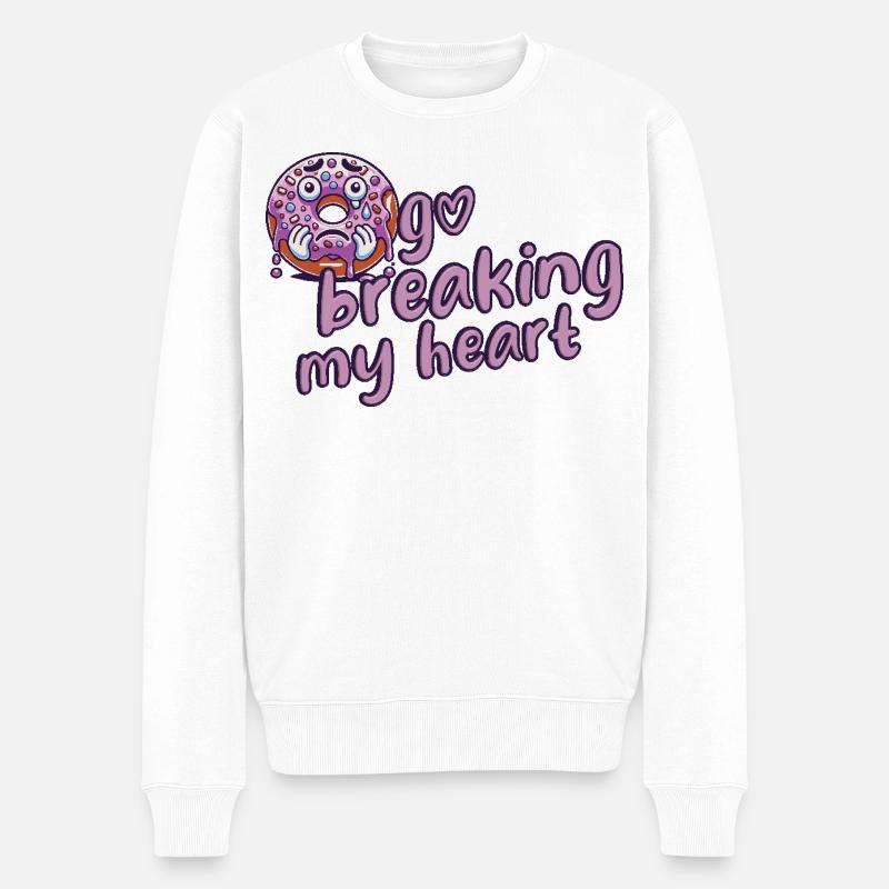 Donut - Männer Premium Bio Pullover - Weiß