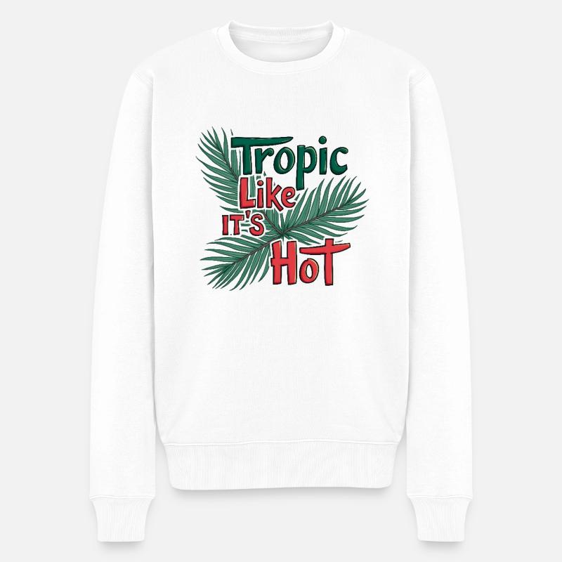 Tropique comme s’il faisait chaud - Pull Premium bio Homme - blanc