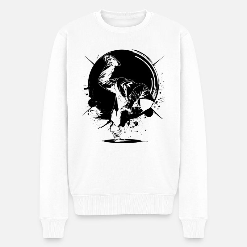 Breakdancer - Pull Premium bio Homme - blanc