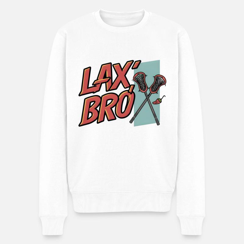 Lax, Bro - Männer Premium Bio Pullover - Weiß