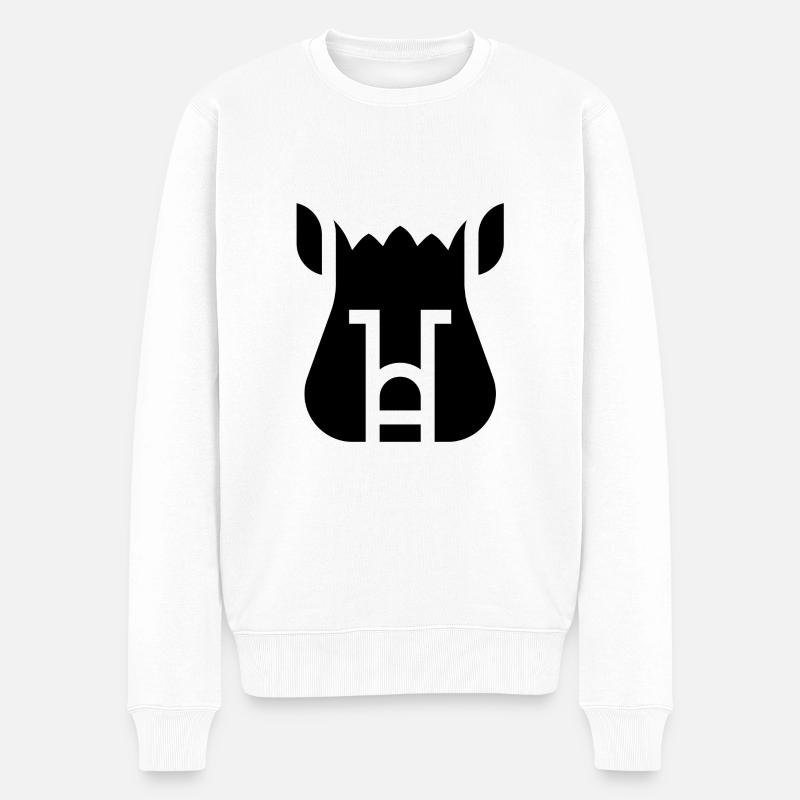 Wilder Pecari - Männer Premium Bio Pullover - Weiß