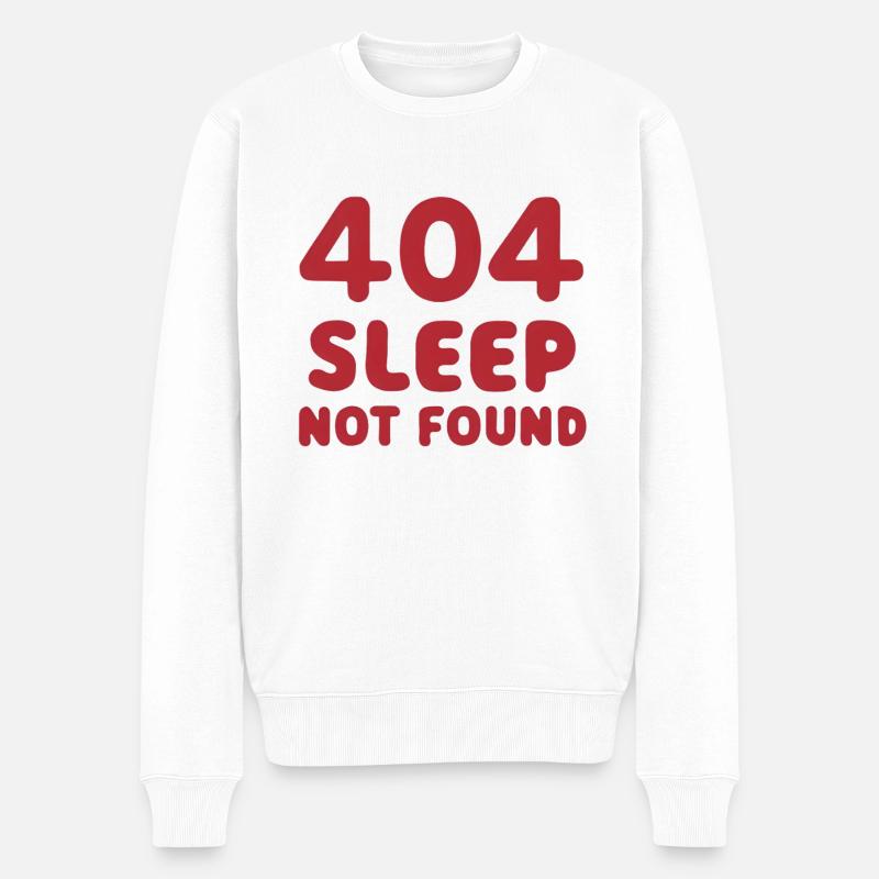 404: Sleep Not Found - Männer Premium Bio Pullover - Weiß