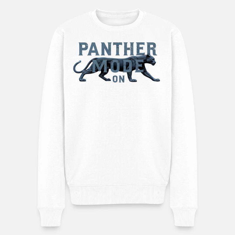 Panther Mode: On - Männer Premium Bio Pullover - Weiß