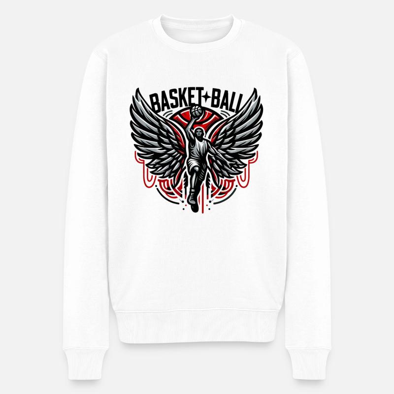 Basket-ball - Pull Premium bio Homme - blanc