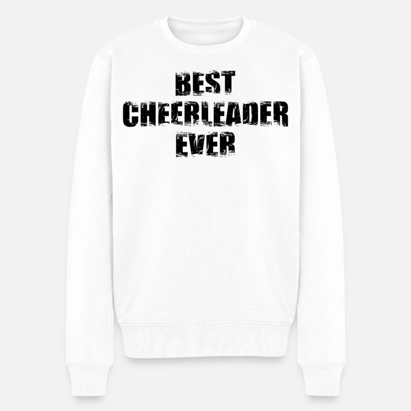 Lustige Cheerleader - Männer Premium Bio Pullover - Weiß