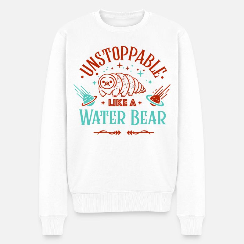 Inarrêtable comme un tardigrade - Pull Premium bio Homme - blanc