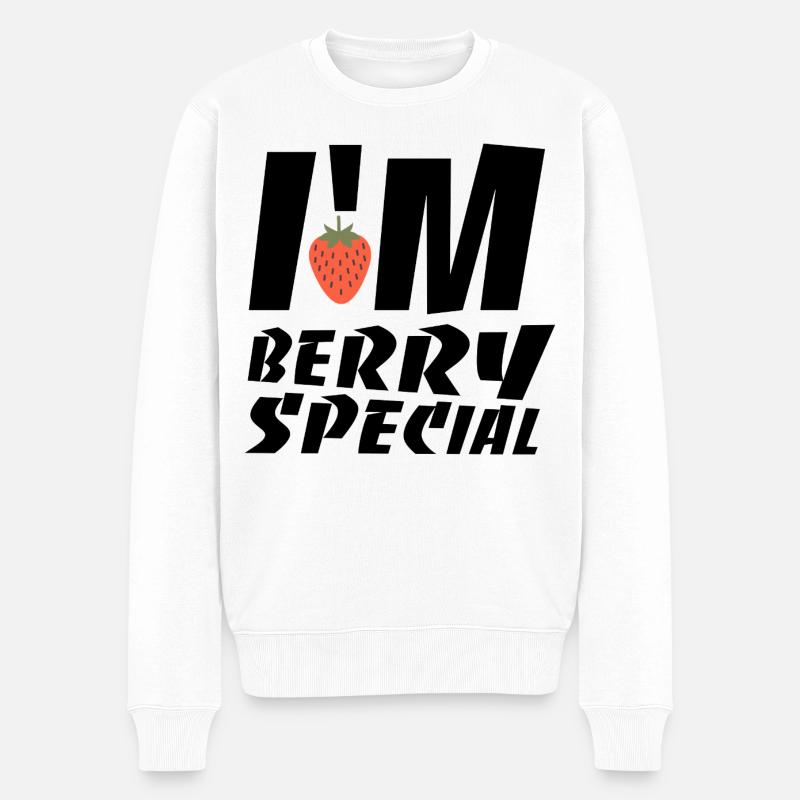 IM Beeren Spezial - Männer Premium Bio Pullover - Weiß