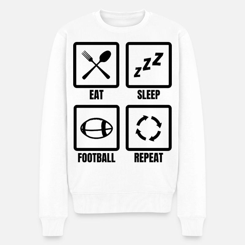 Routine de football américain - Pull Premium bio Homme - blanc