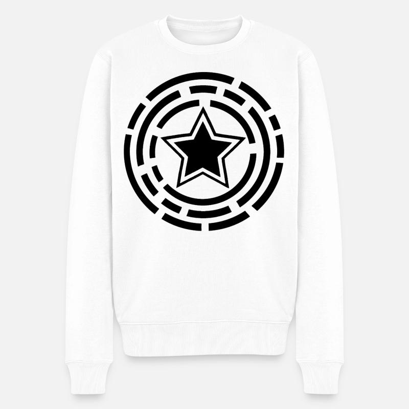 Stern - Männer Premium Bio Pullover - Weiß