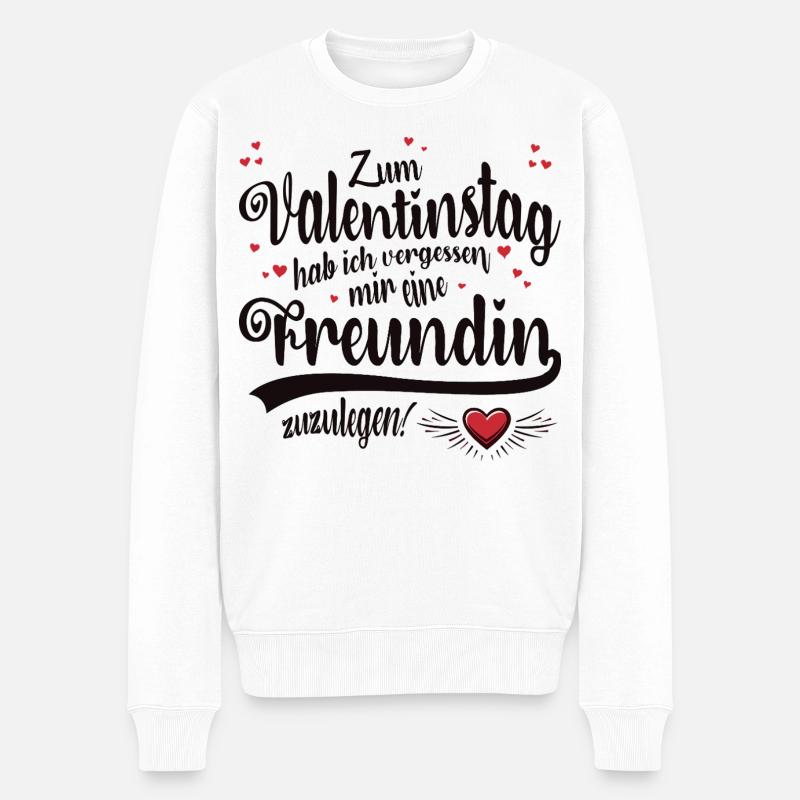Saint-Valentin sans petite amie - Pull Premium bio Homme - blanc