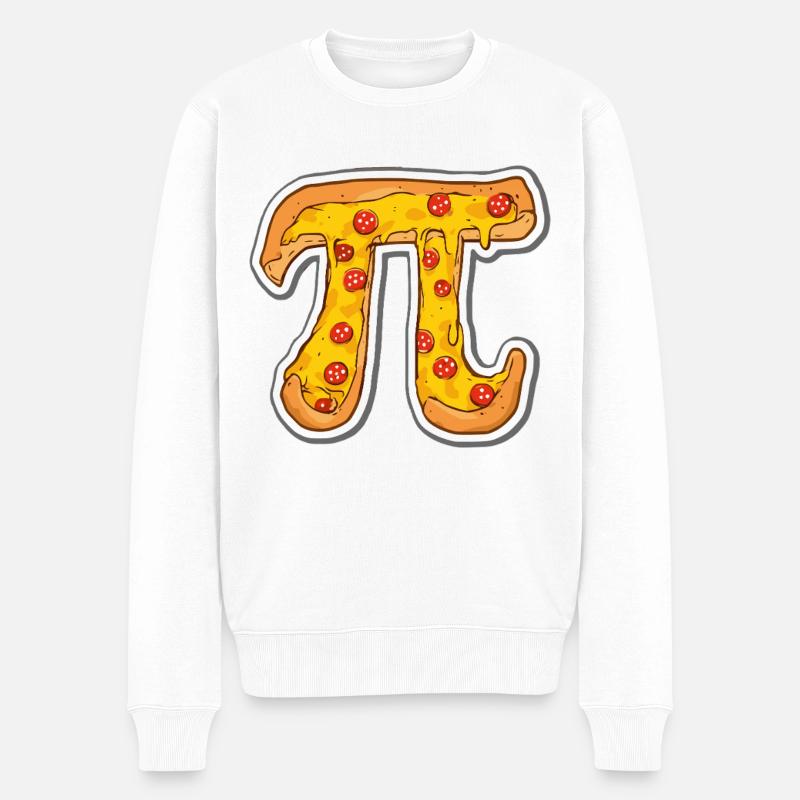 Icône Pizza Pi - Pull Premium bio Homme - blanc