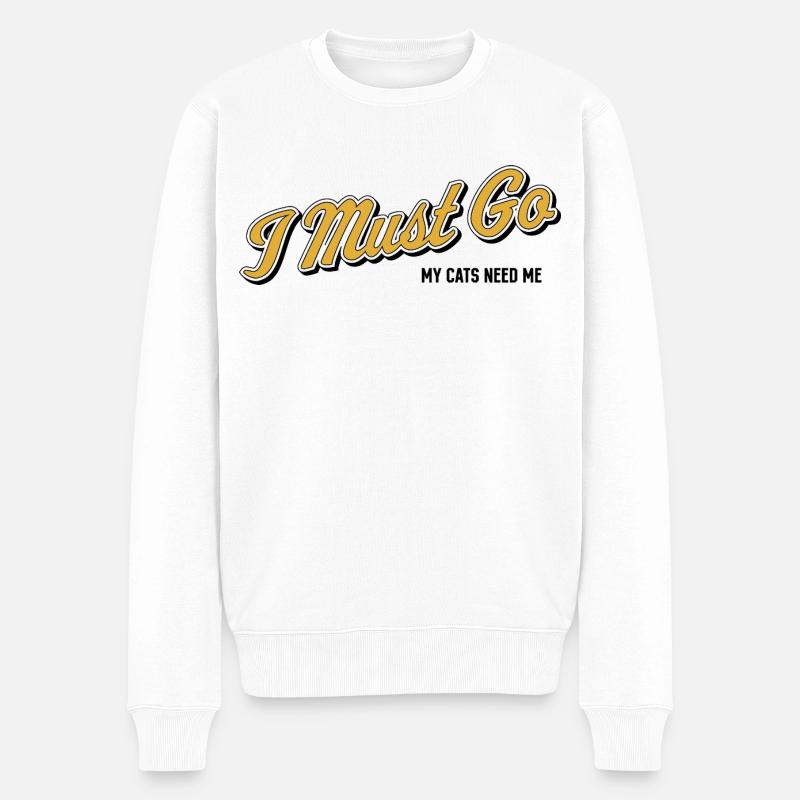 Je dois y aller – Déclaration minimaliste - Pull Premium bio Homme - blanc