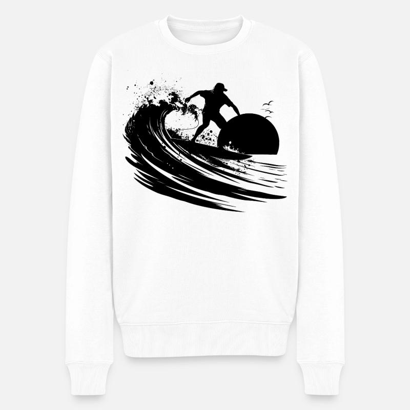 Surfeur - Pull Premium bio Homme - blanc