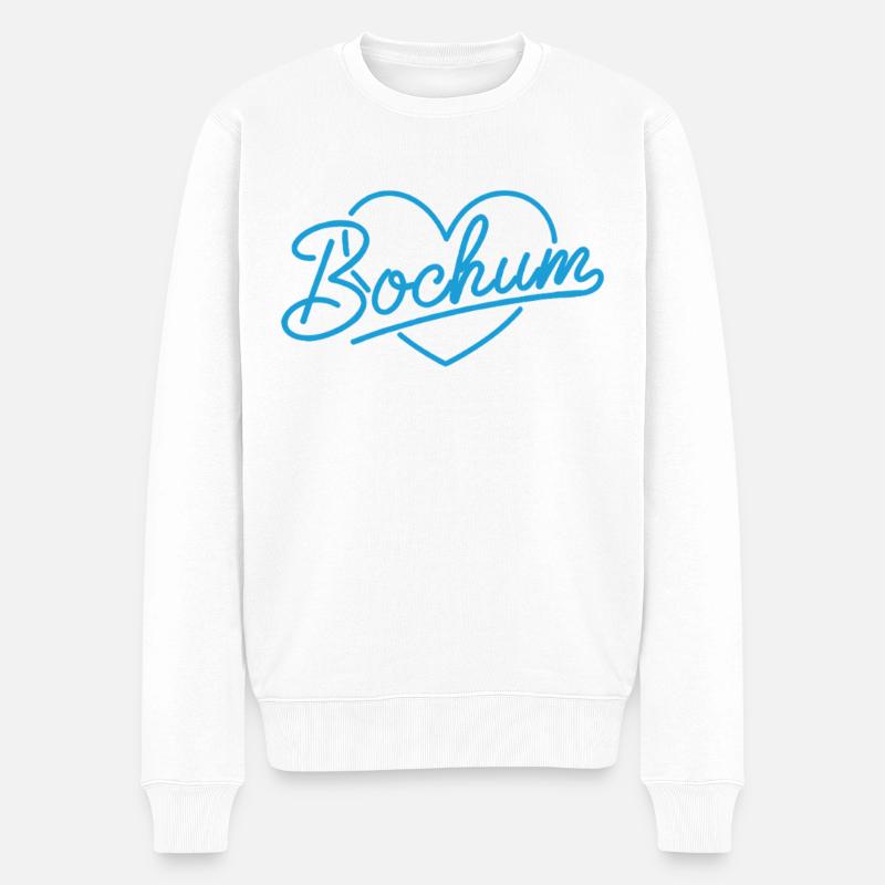 Love bochum - Männer Premium Bio Pullover - Weiß