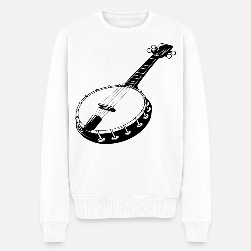 Banjo - Männer Premium Bio Pullover - Weiß