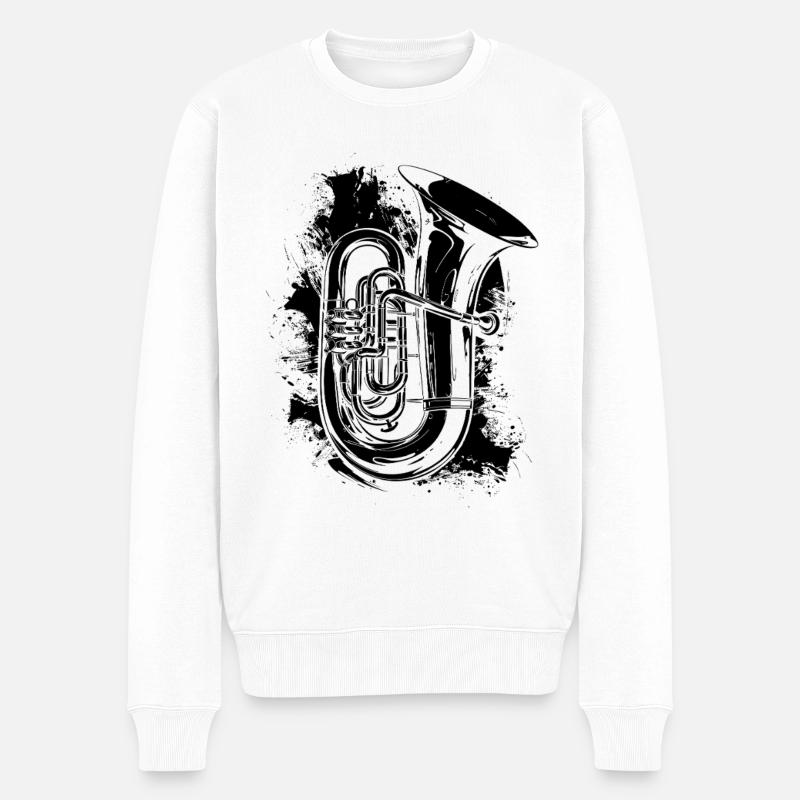 Tuba Graffiti - Pull Premium bio Homme - blanc