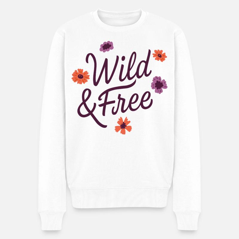 Sauvage et libre - Pull Premium bio Homme - blanc