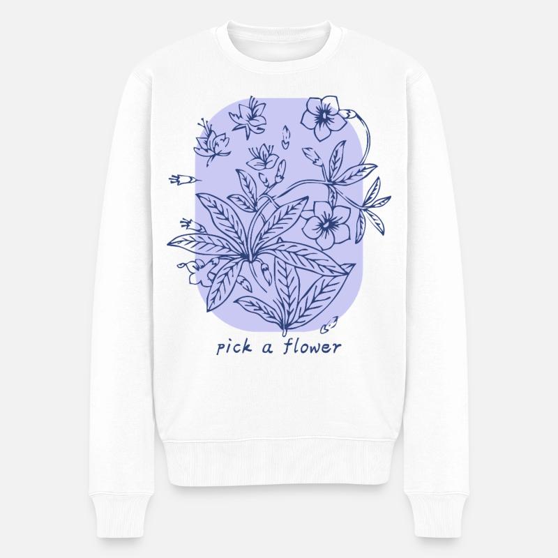 Choisir une fleur - Pull Premium bio Homme - blanc