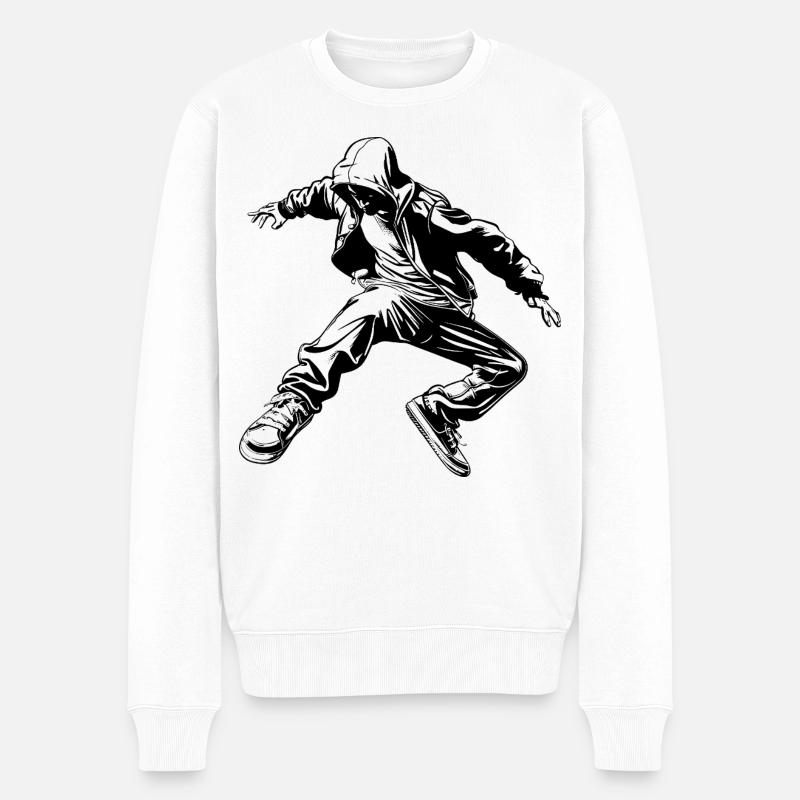 Dessin B-Boy - Pull Premium bio Homme - blanc