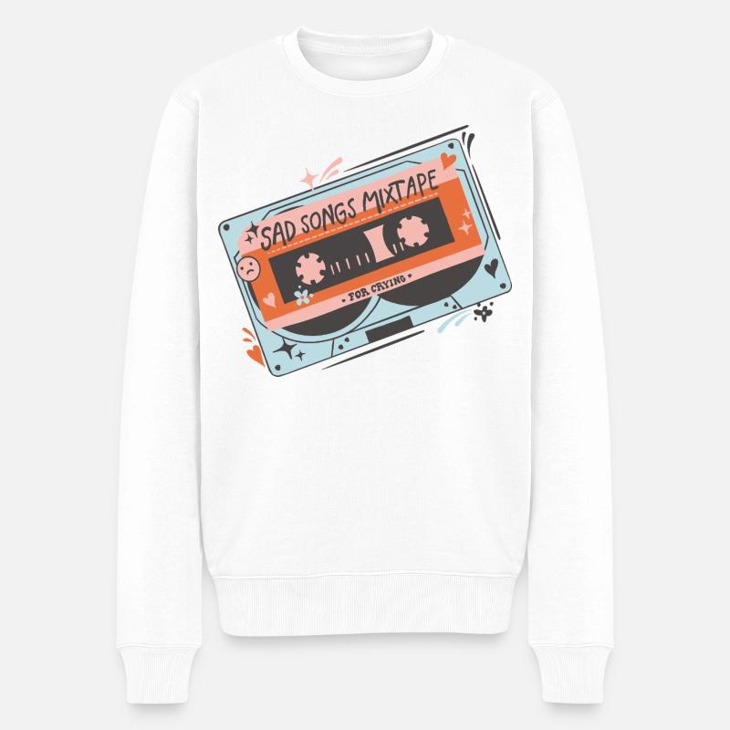 Mixtape de chansons tristes pour Heartbreak - Pull Premium bio Homme - blanc