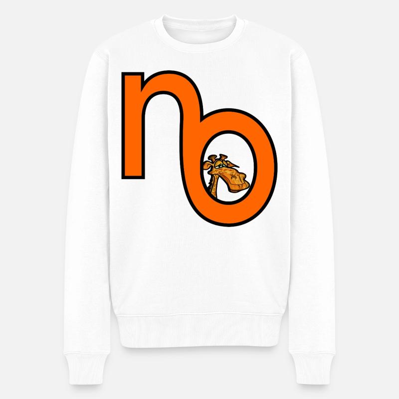 GIRAFFE NEIN - Männer Premium Bio Pullover - Weiß