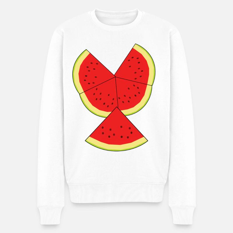 Melon Rafraîchissement d’été Fruit Fruit - Pull Premium bio Homme - blanc