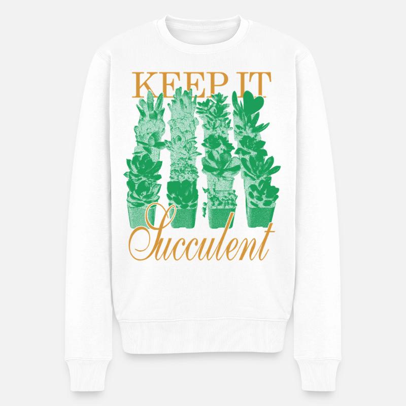 Keep It Succulent - Chemise Succulent Lover - Pull Premium bio Homme - blanc