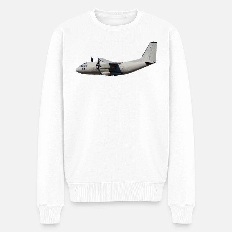 C-27J - Männer Premium Bio Pullover - Weiß