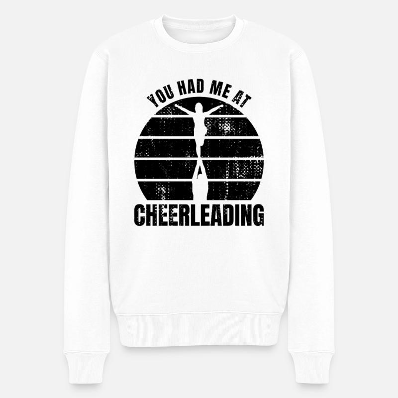 Cheerleader Witz - Männer Premium Bio Pullover - Weiß