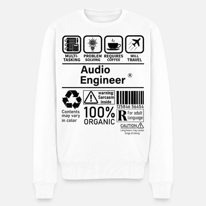 Audio Engineer multi tasking problem solving - Men's Premium Organic Jumper - white