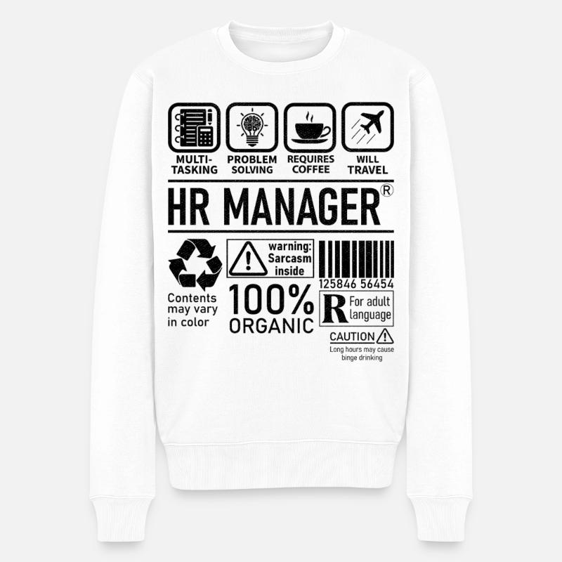 Responsable RH résolution de problèmes multitâches - Pull Premium bio Homme - blanc