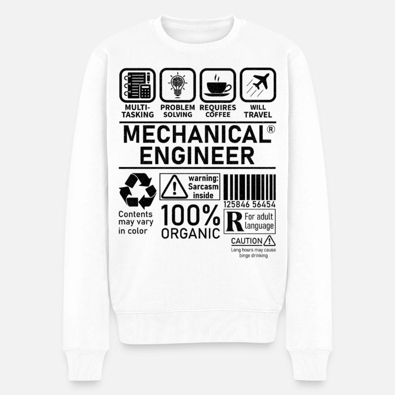 Mechanical Engineer multi tasking problem solving - Men's Premium Organic Jumper - white