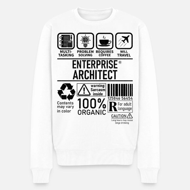 Enterprise Architect multi tasking problem solving - Men's Premium Organic Jumper - white