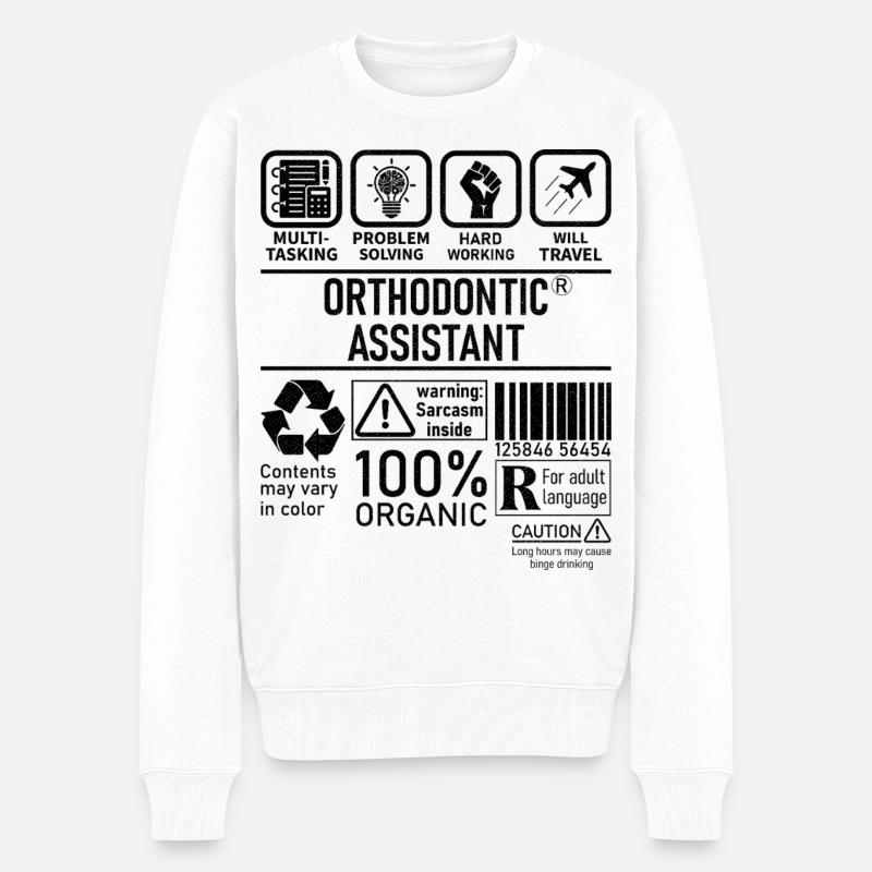 Problème multitâche d’assistant orthodontique - Pull Premium bio Homme - blanc