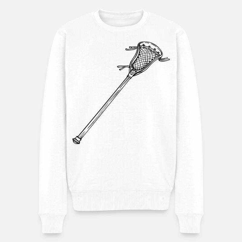 Bâtons de crosse - Pull Premium bio Homme - blanc