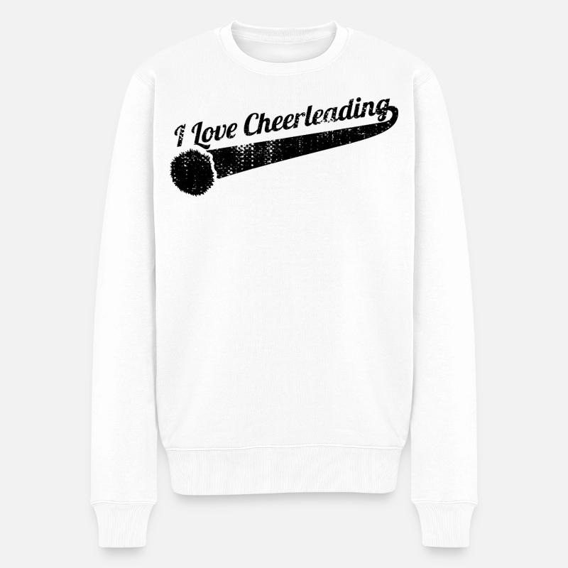 Cheerleading Liebe - Männer Premium Bio Pullover - Weiß
