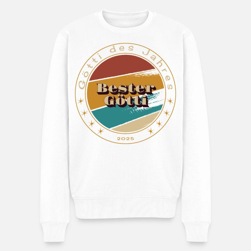 Bester Götti - Männer Premium Bio Pullover - Weiß